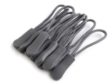Zipper Schlaufe/ Reißverschlussanhänger Grau